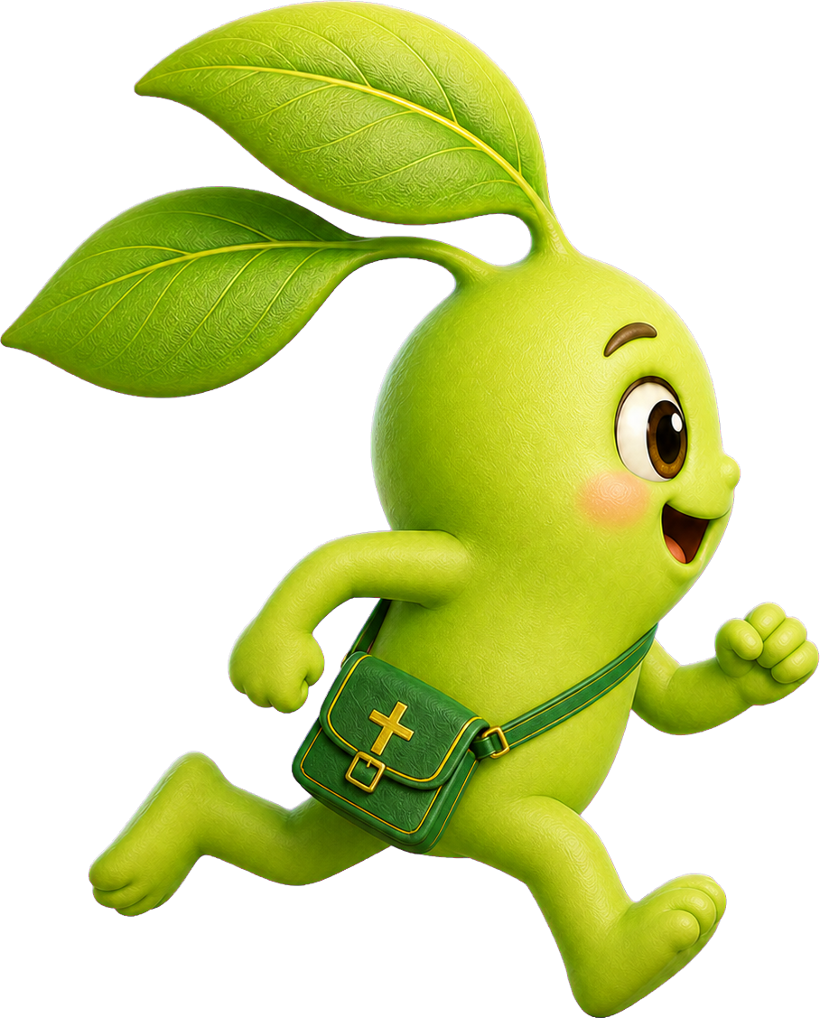 Sprout running through the garden